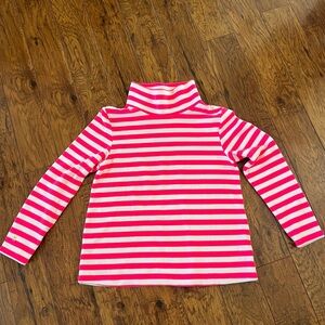 Dudley Stephens Women's Pink and White Striped Turtleneck